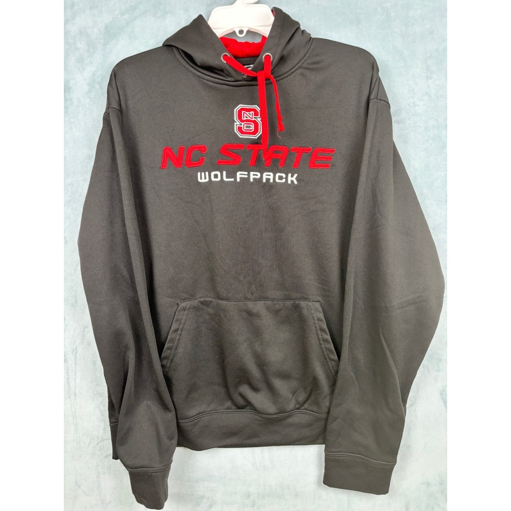 Stadium Athletics NC State Wolfpack Hoodie Mens XL Black Red Pullover Sweatshirt